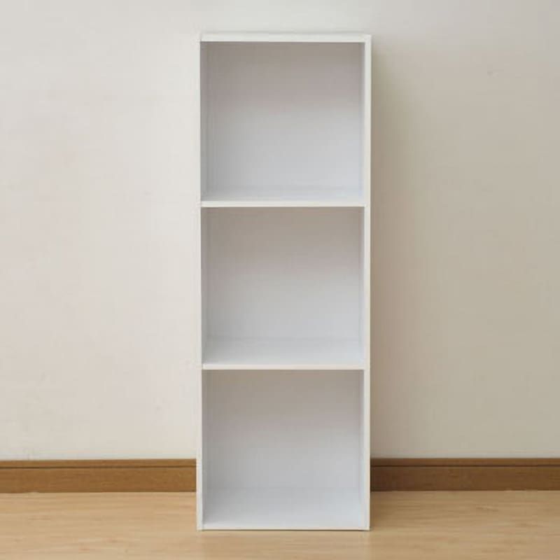 KGAB-3(WH) A4収納 カラーボックス3段 YAMAZEN(山善) ホワイト色