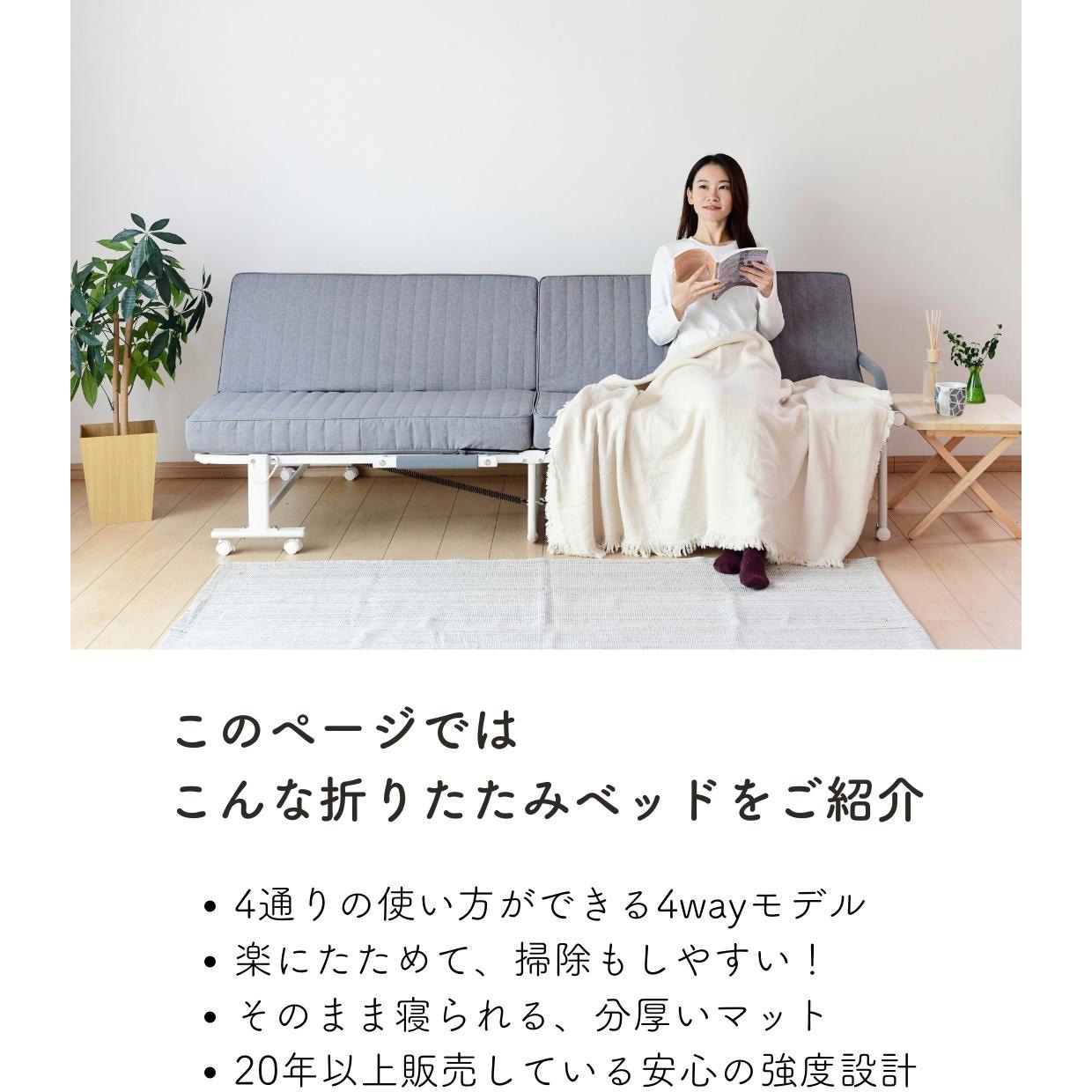 リルソファ ISO-110(DOL/DBR)RG 折りたたみカウチソファベッド YAMAZEN(山善