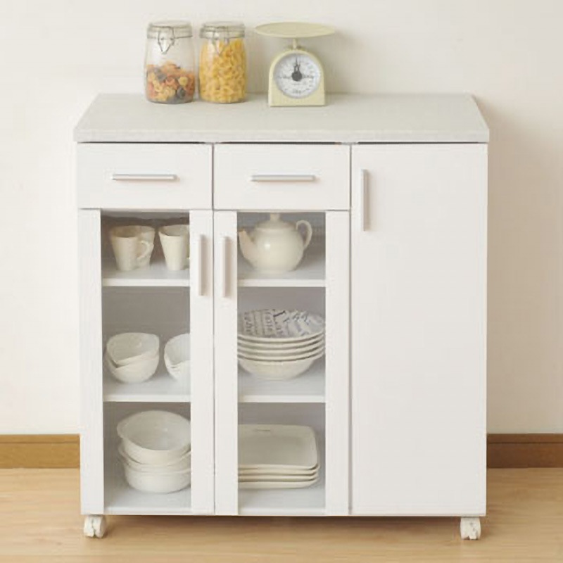 SSYC-8580GCST(WH)FA ステンレス天板キッチンカウンター キャスター