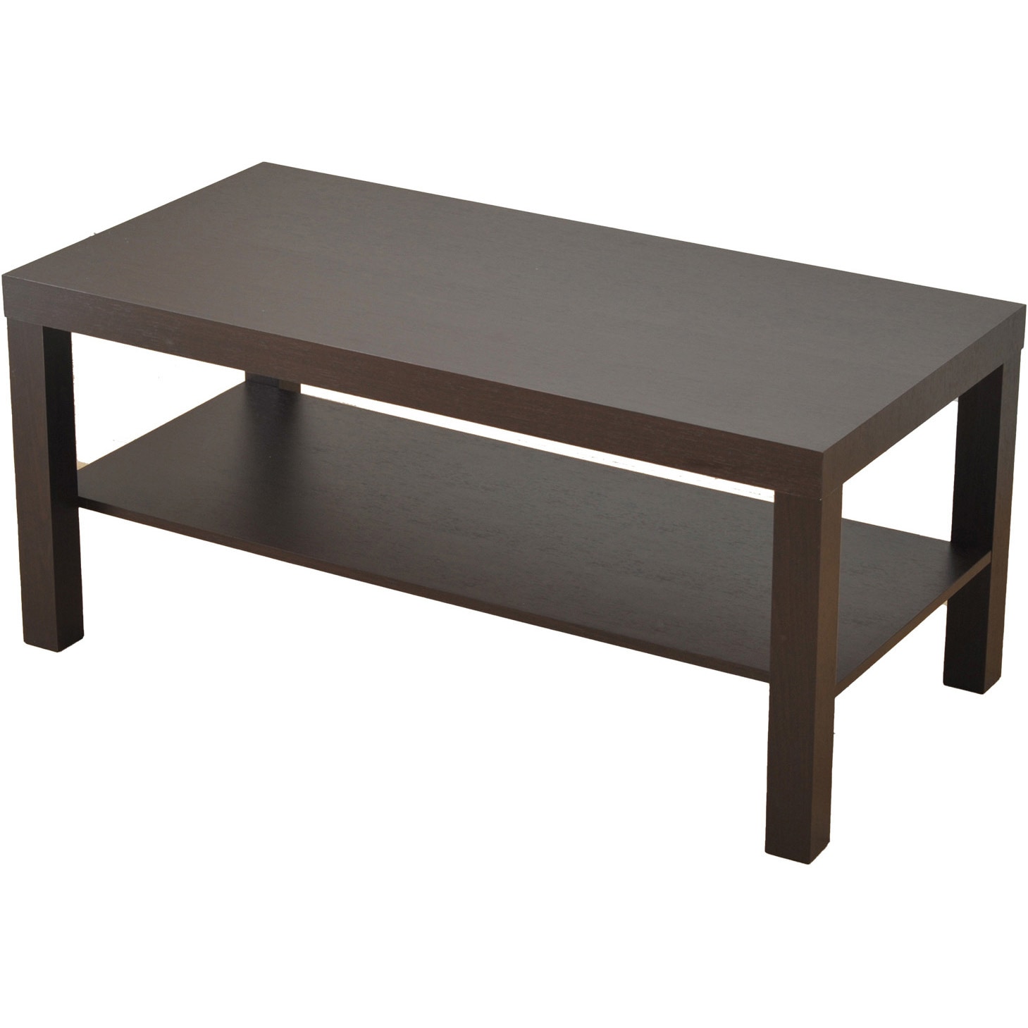 TCT-9045(DBR) リビングテーブル 棚付き YAMAZEN(山善) ダークブラウン