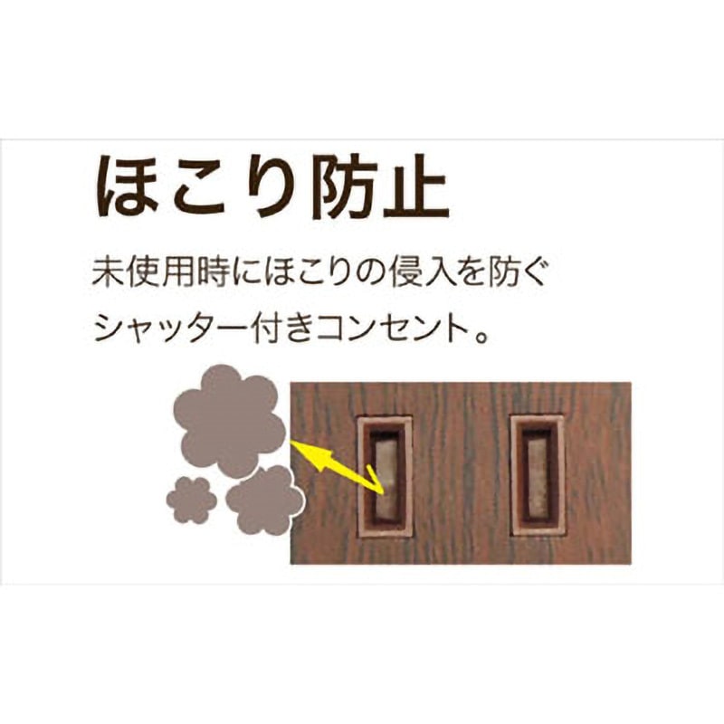 M4249-DW 4個口コンセントタップ 延長コード(1.5m) TOPLAND 雷ガード