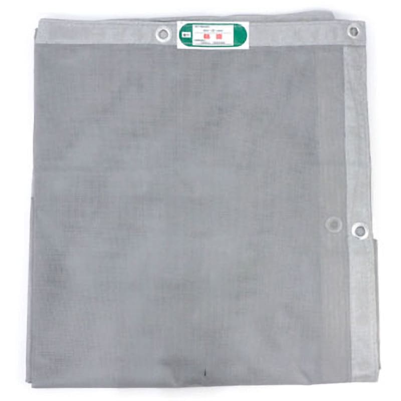 1.8mx5.1m グレー 防炎シート メッシュタイプ モノタロウ グレー色