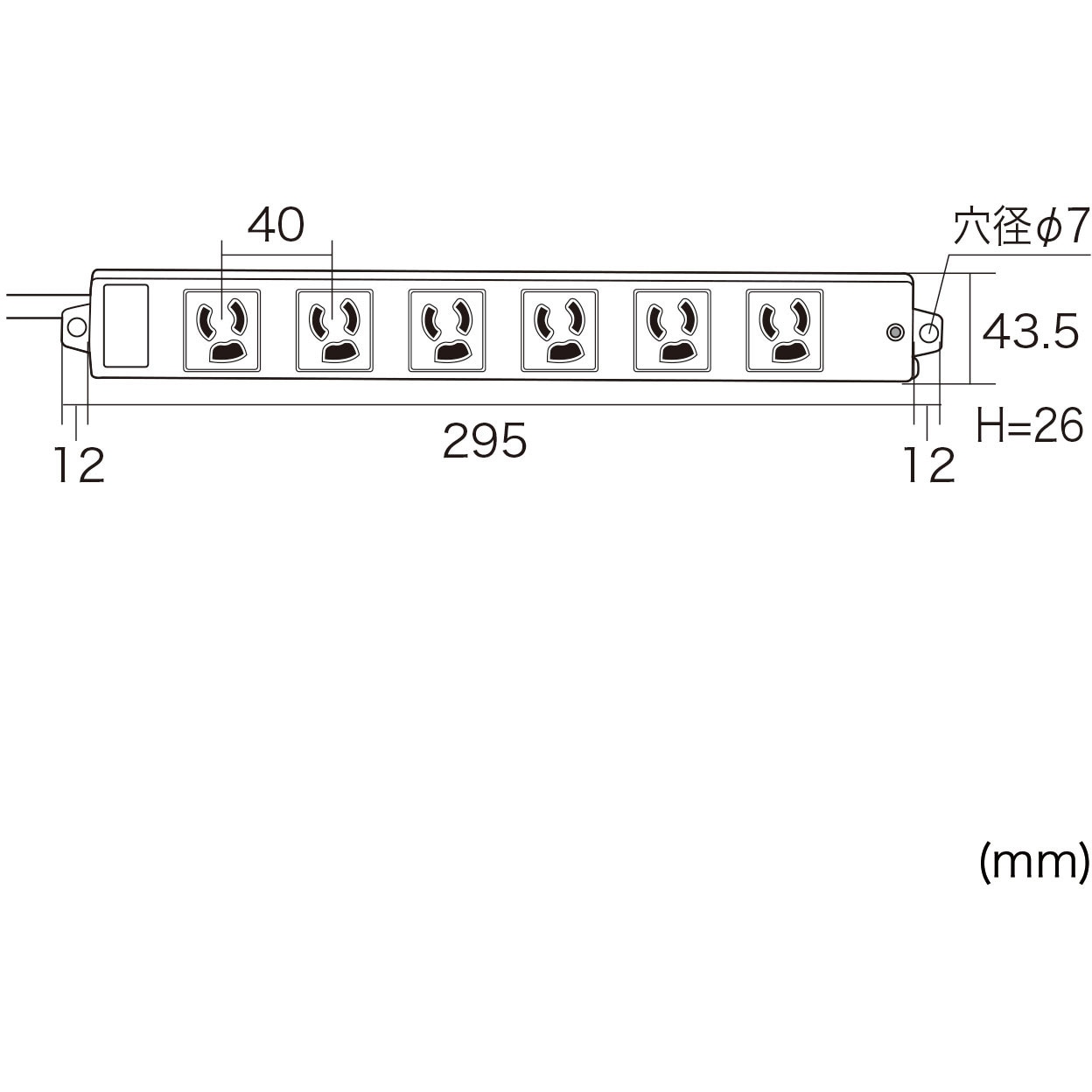 TAP-KS6-3 電源タップ サンワサプライ 3P抜け止め マグネット