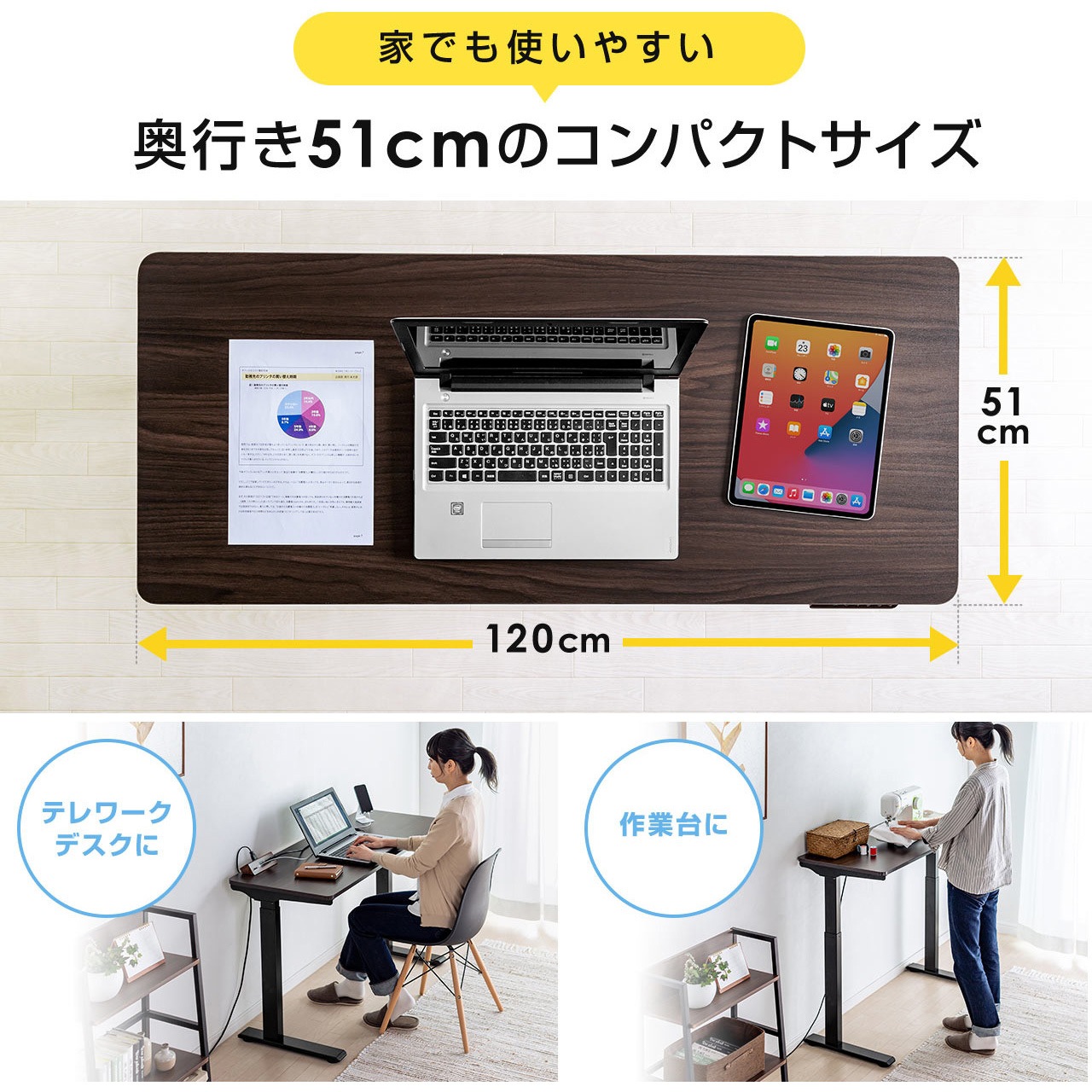 100-ERD025W デスク 1台 サンワダイレクト 【通販モノタロウ】