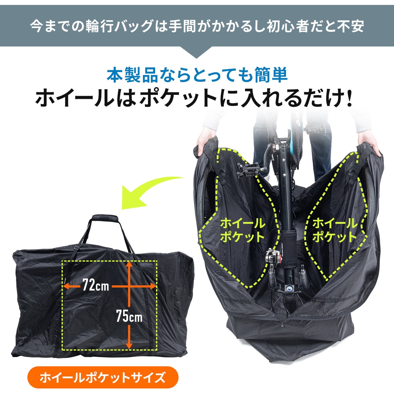 800-BYBAG004 輪行バック 1個 サンワダイレクト 【通販モノタロウ】