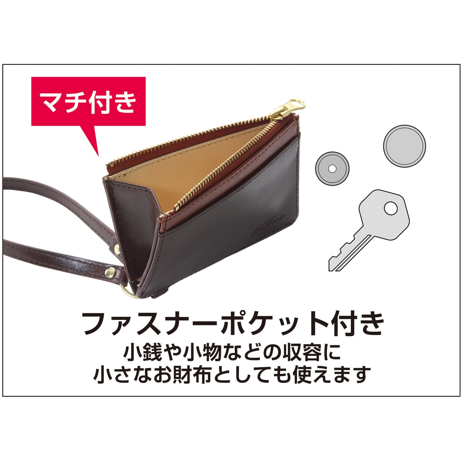 BP-5704-40 ファスナーポケット付きパスケース セキセイ カードサイズ