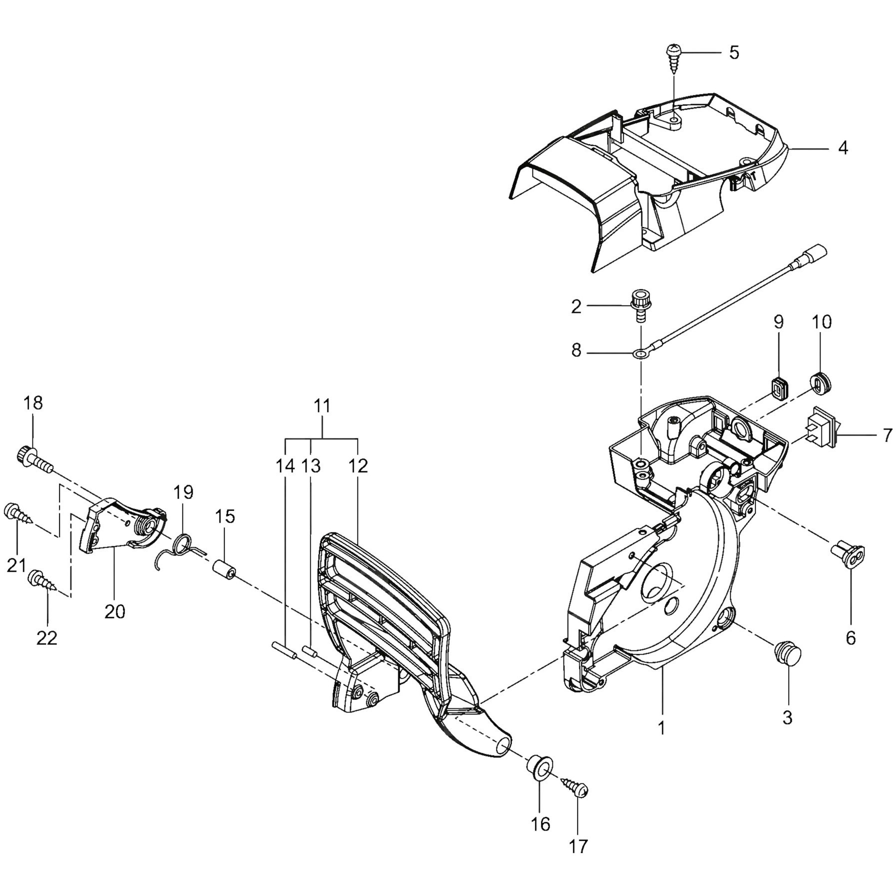 285636 CSR351S(14) エンジンケース部品 タツピンネジ(+) 1セット(5個