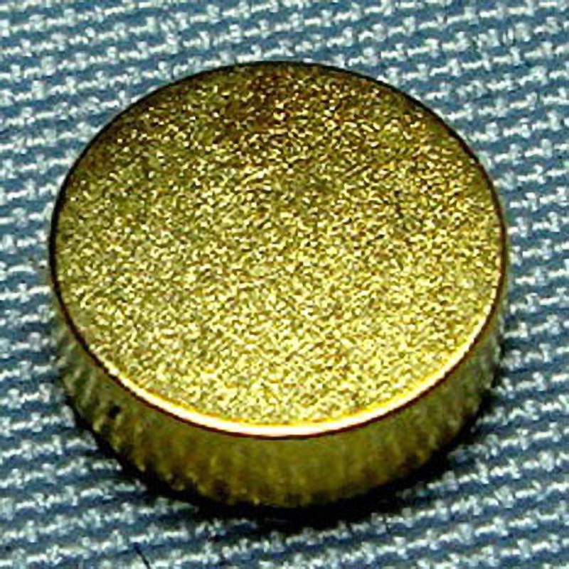NE226 ネオジム磁石 丸型 一般仕様 金色メッキ 二六製作所 厚み方向着磁