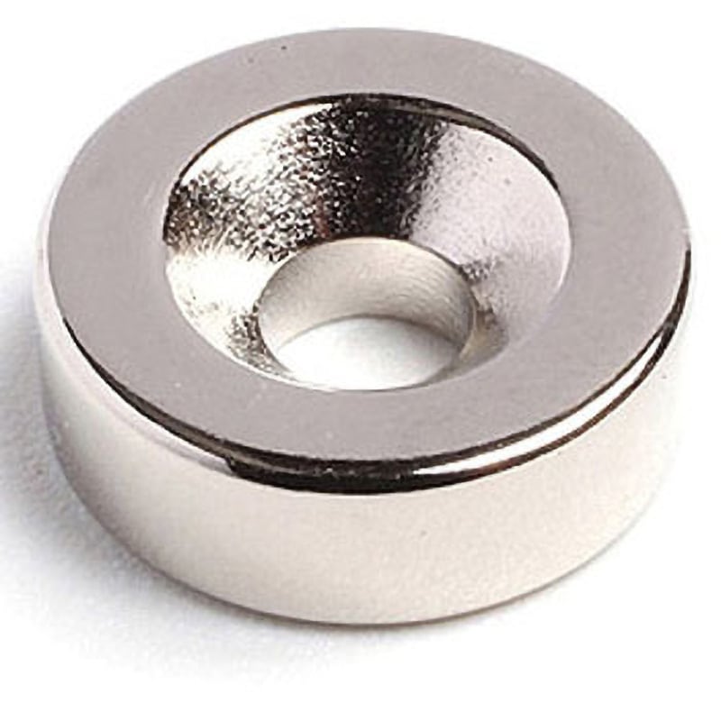 NE662 ネオジム磁石 丸型 一般仕様 皿穴/皿ボルト付 二六製作所 厚み方向着磁