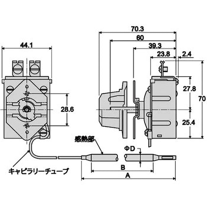 B10L1 サーモスタット 1個 坂口電熱 【通販モノタロウ】