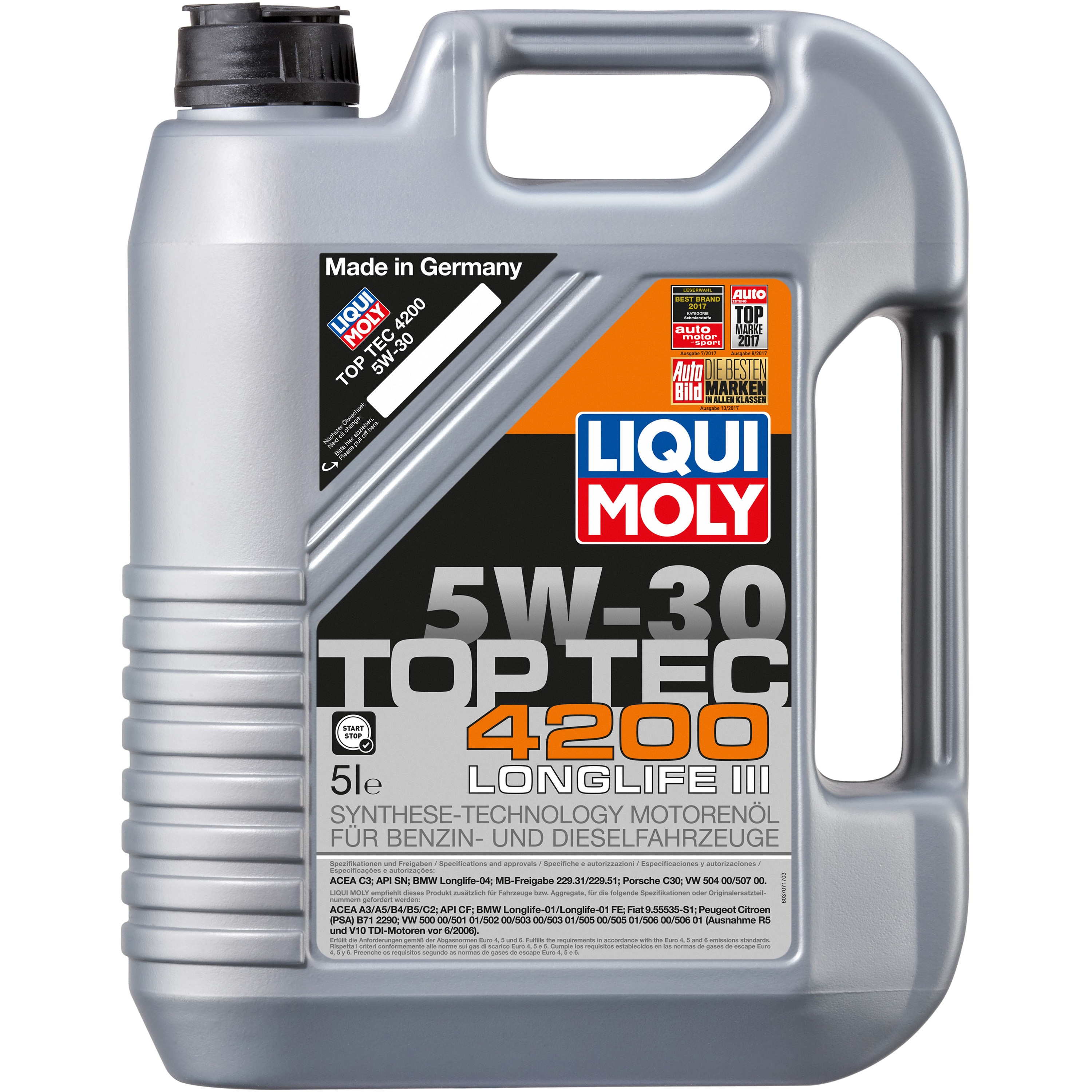 20904 トップテック4200 5W-30 1本(5L) LIQUI MOLY 【通販サイトMonotaRO】