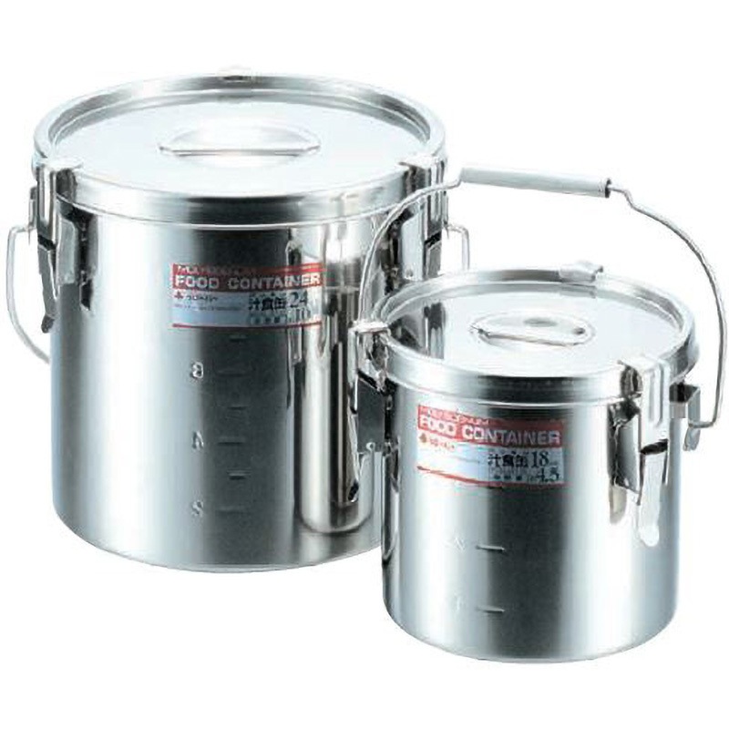 未使用品　パッキン付汁食缶27cm SUS316モリブデン SPK-27 SUS316目盛付パッキン付汁食缶(穴有り) 1個 SUGICO