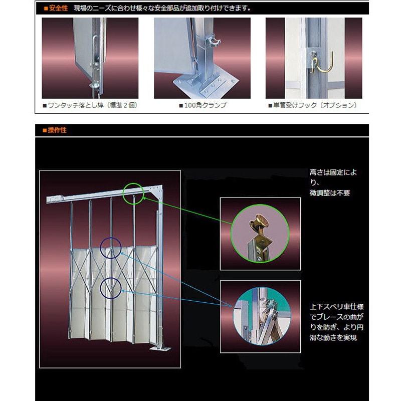 門型パネルゲート 上部メッシュパネル(柱付き・基礎打ちタイプ) 1台 KGN-T3AN-108