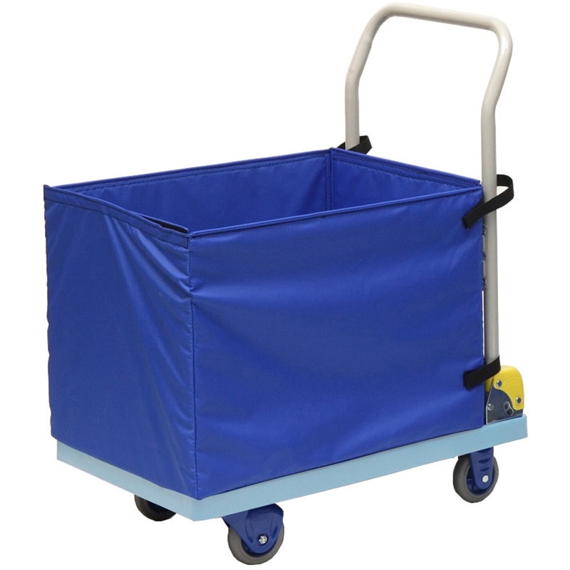 NP-107EGS 屋内用収納ボックス付小型静音樹脂台車 金沢車輌 荷重150kg スチール製 荷台寸法455×740mm  NP-107EGS