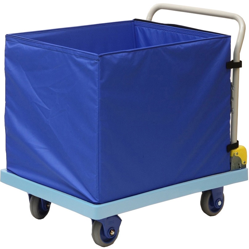 NP-307EGS 屋内用収納ボックス付大型静音樹脂台車 金沢車輌 荷重300kg スチール製 荷台寸法600×915mm  NP-307EGS