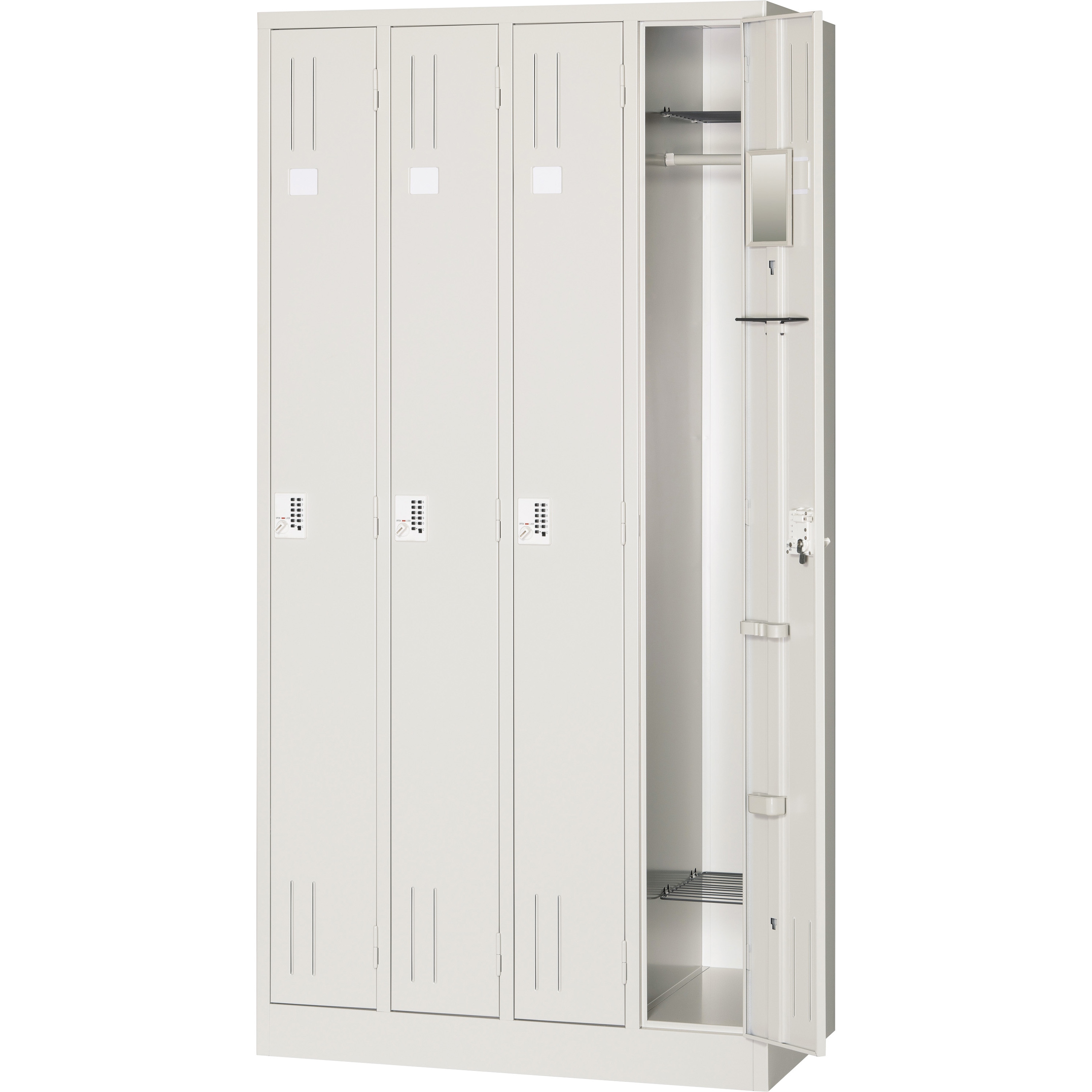 RFBL47-AW プッシュ錠ロッカー ホワイト ノーブランド 寸法900×515×1790mm 4人用 1段   RFBL47-AW