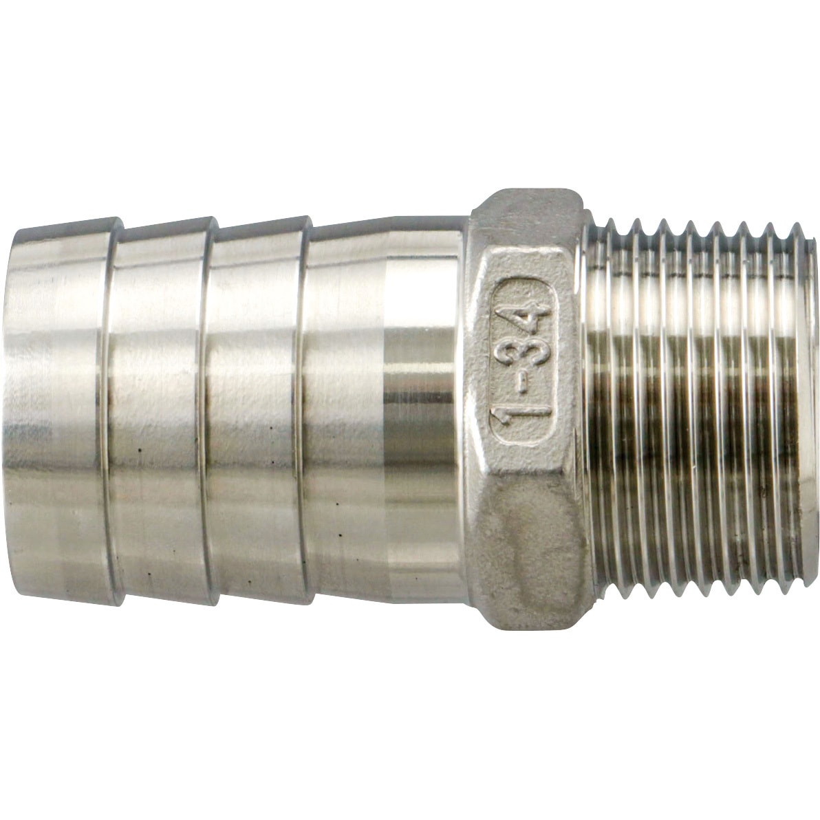 ステンレス製水供給ホース 1/2インチ 1-9542-04 六角ホースニップル（ステンレス製） 3/8PT-9 【AXEL