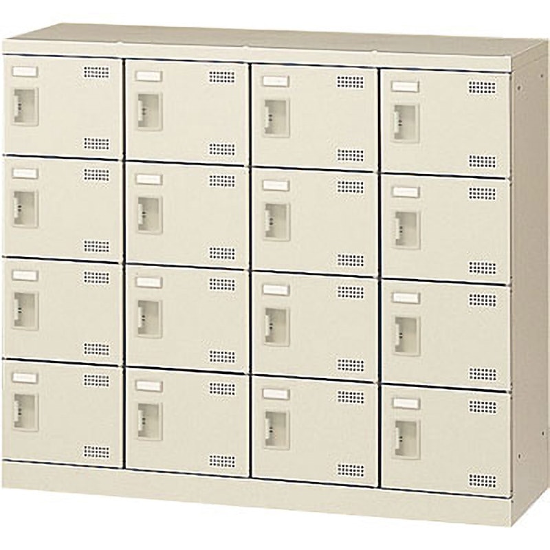 SLB-M416-K2 SLBシューズボックス 錠なし 生興 16人用ミニ(4列4段)タイプ   SLB-M416-K2