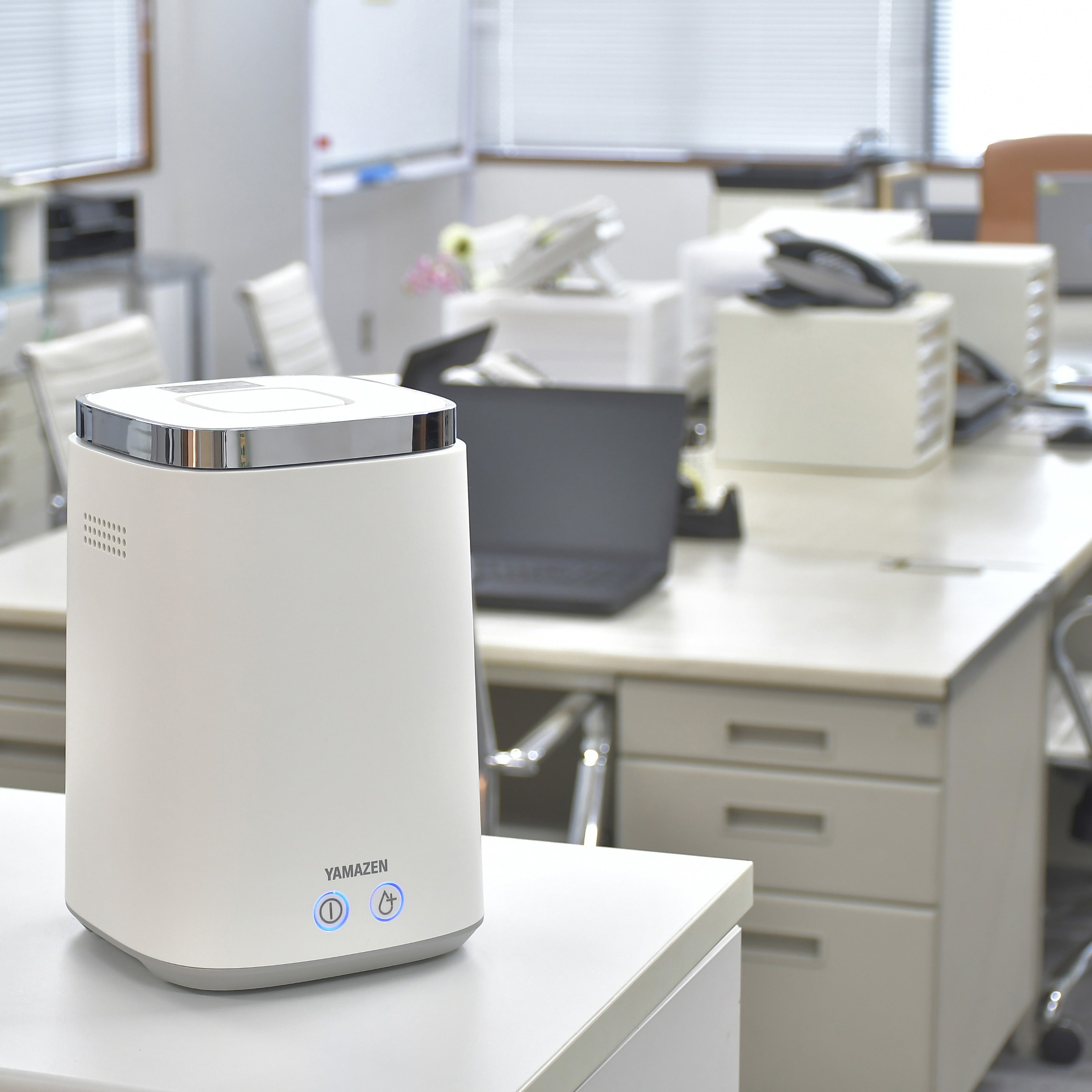 KS-J242(W) スチーム式加湿器 容量2.4L 1台 YAMAZEN(山善) 【通販