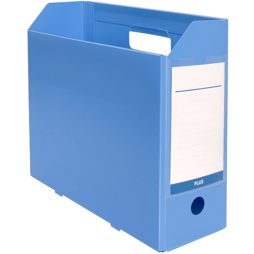 FL-201AB(76525) 抗菌 PPボックスファイル PLUS(プラス)[文具] ブルー