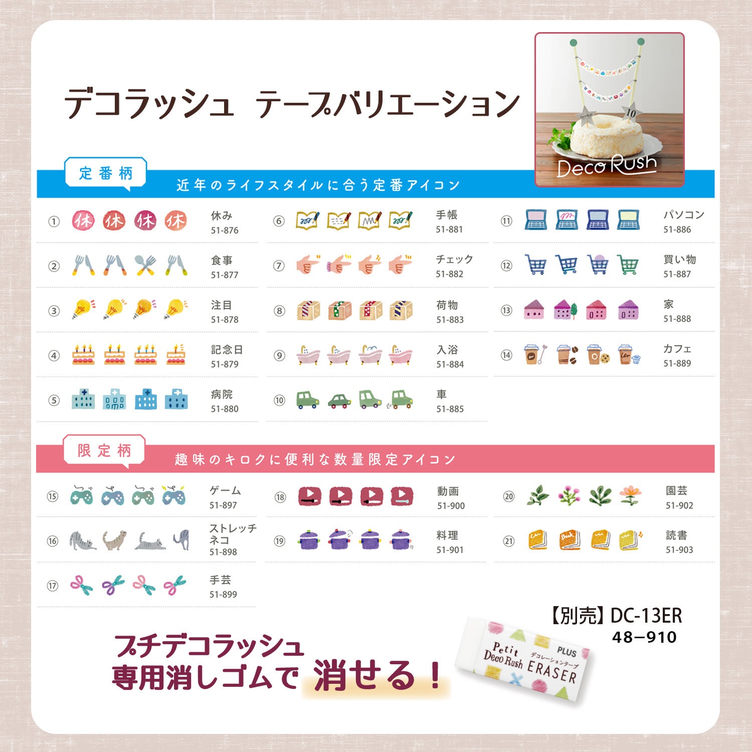デコラッシュ 限定6点セット デコラッシュ［限定］｜デコレーションテープ｜デコレーション用品