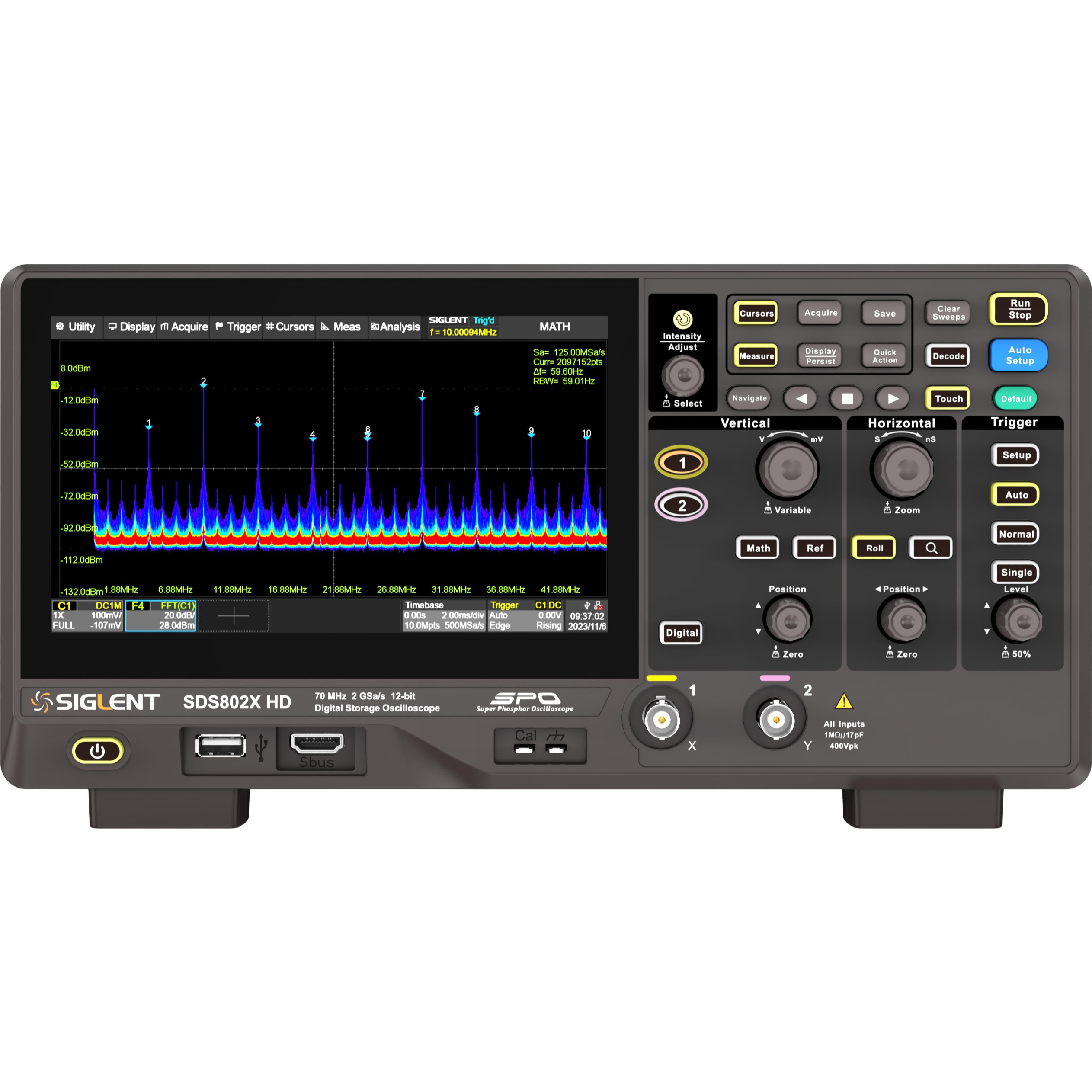 SDS802X HD 高分解能オシロスコープSDS800X HDシリーズ(70 M/100 M/200