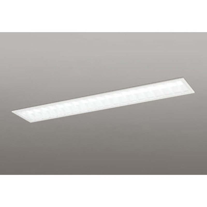 XD504005R4A 埋込型ベースライト40形 下面開放型220・ルーバー 非調光 ODELIC(オーデリック) 高演色LED 5200Lm 6500K 昼光色 光束4690Lm 幅240mm長さ1254mm 1台 XD504005R4A