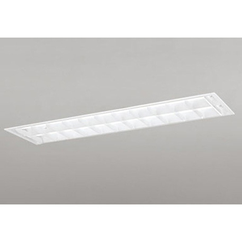 XD566103RC 埋込型ベースライト40形 下面開放型ルーバー/幅広2灯用 非調光 ODELIC(オーデリック) 高演色LED 2100lmタイプ 4000K 白色 光束3460Lm 長さ1282mm 1台 XD566103RC