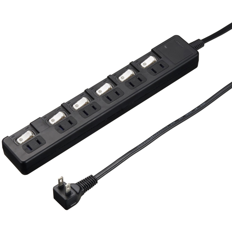 H8KS661BK 雷ガード付節電タップ ヤザワコーポレーション 2P H8KS661BK 雷ガード付節電タップ ヤザワコーポレーション 2P