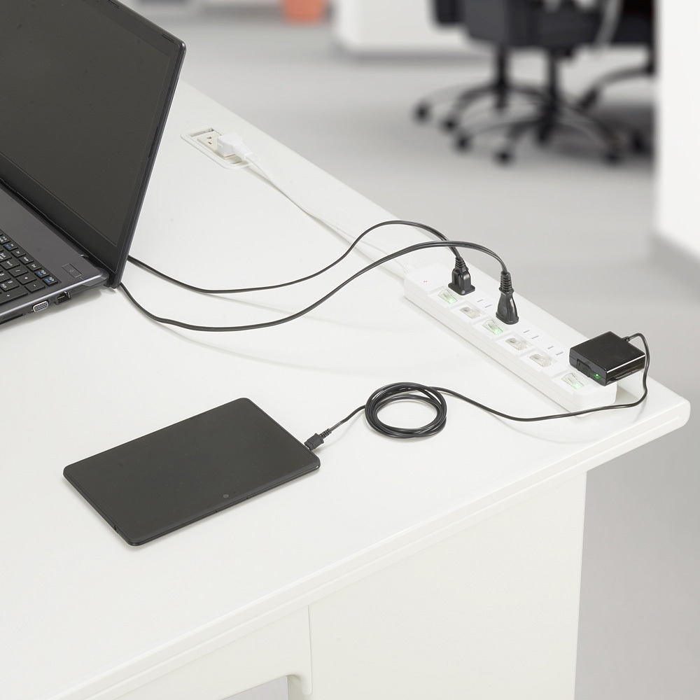 H8KS662WH 雷ガード付節電タップ YAZAWA(ヤザワコーポレーション) 2P