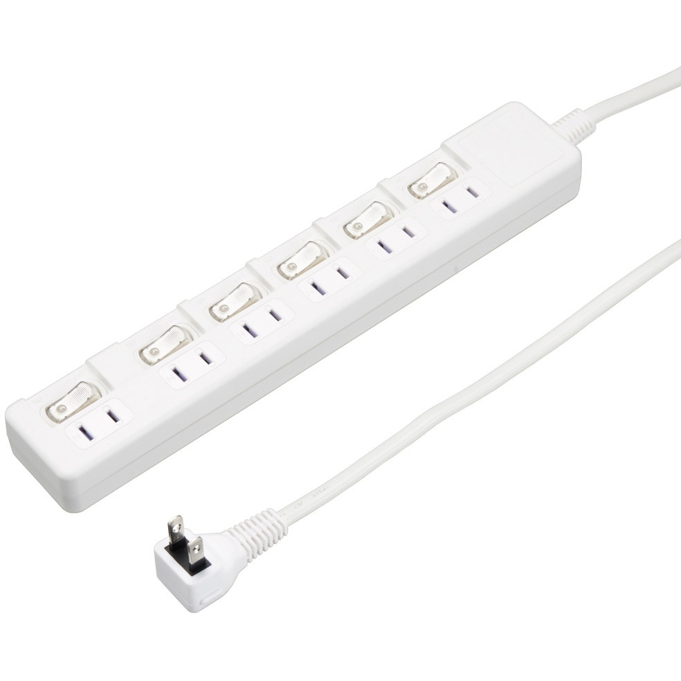 H8S662WH 節電タップ YAZAWA(ヤザワコーポレーション) 2P 個別スイッチ