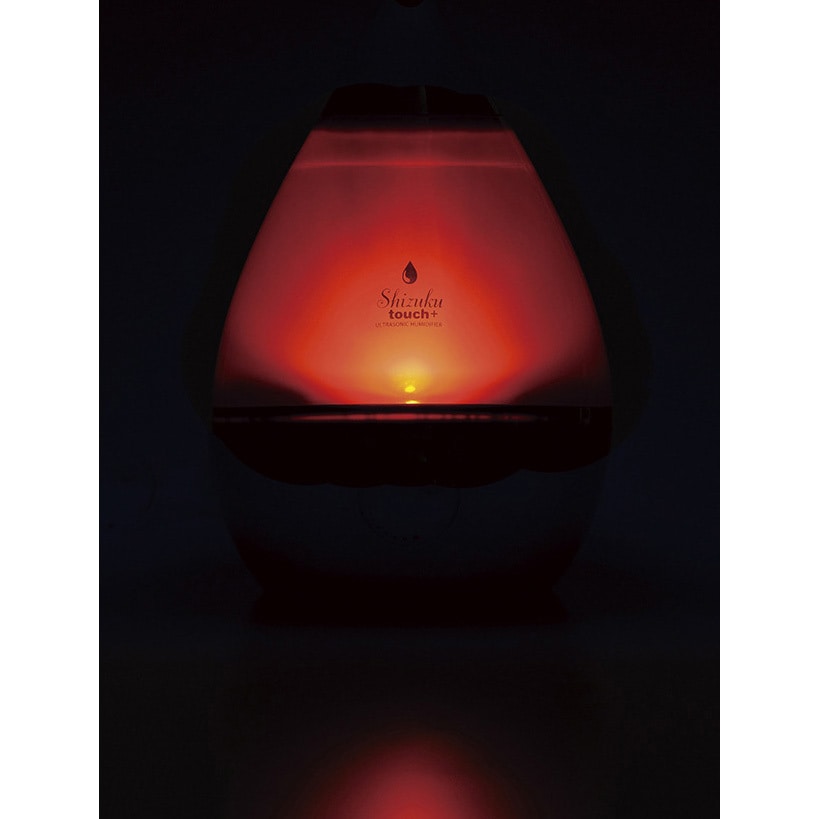 ブラック置き型加湿器 タッチ式操作 AHD-022-RD 超音波式アロマ加湿器 SHIZUKU touch 1台 アピックス