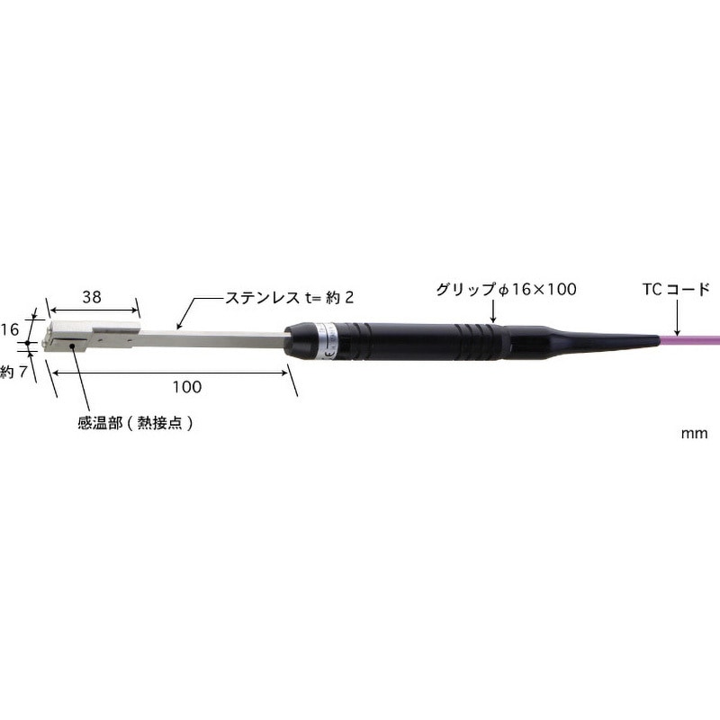 TH-14E-010-1-TC1-ASP 薄形・細溝用温度センサ THシリーズ 安立計器 タイプE