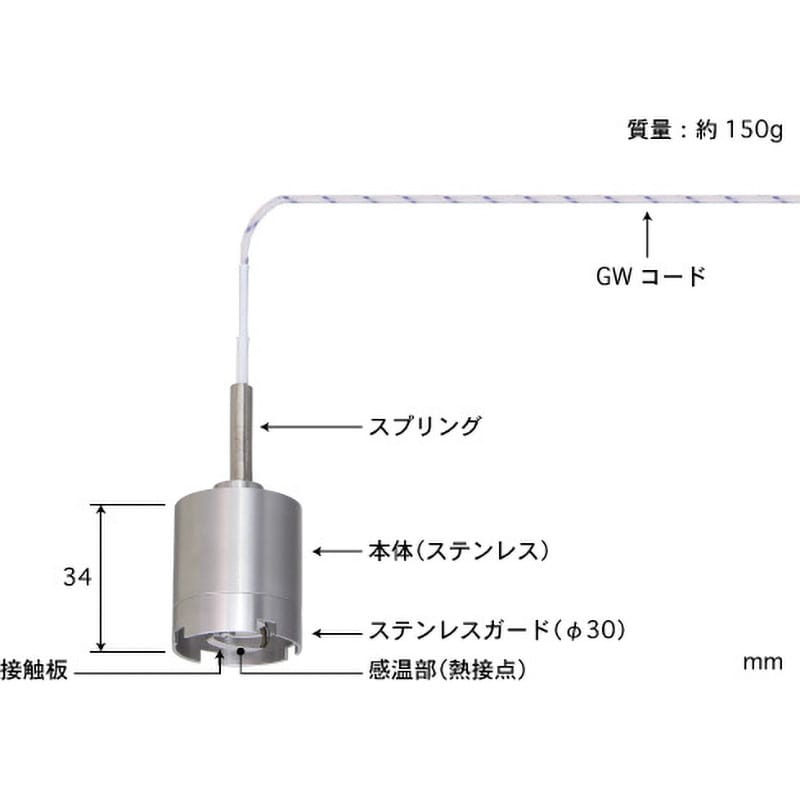 WE-22E-GW1-ASP 自重形温度センサ WEシリーズ 1本 安立計器 【通販