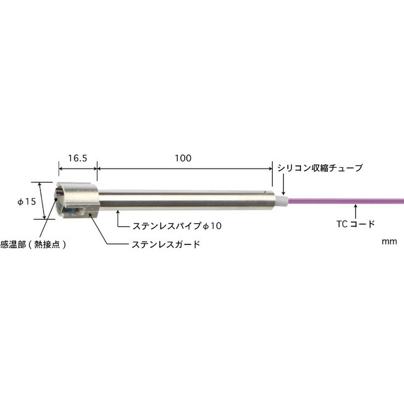 S-121K-01-0-TC1-W【ISO書類一式付き】 高性能一般静止表面用温度センサ S形シリーズ 安立計器 付き タイプK