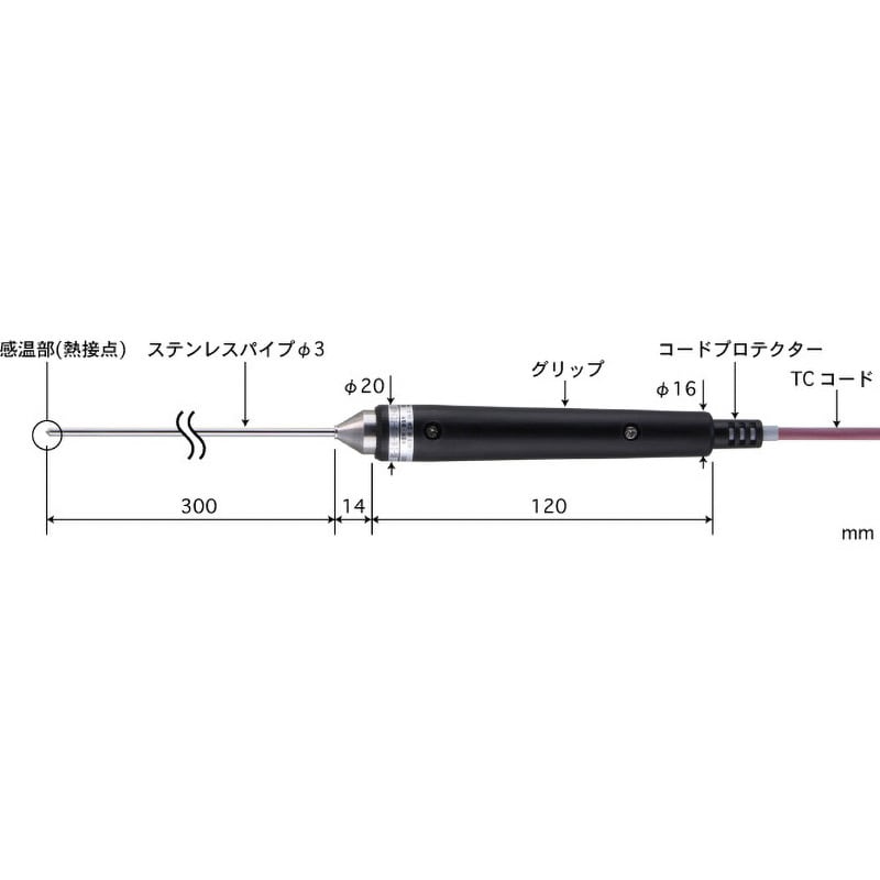 BS-31E-030-TC1-ASP 半固形物・液体一般用温度センサ BSシリーズ 1本