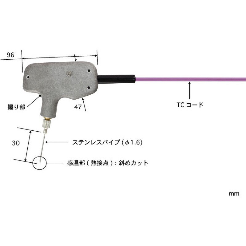 BT-31E-TC1-ASP【ISO書類一式付き】 突刺し形温度センサ BTシリーズ 1