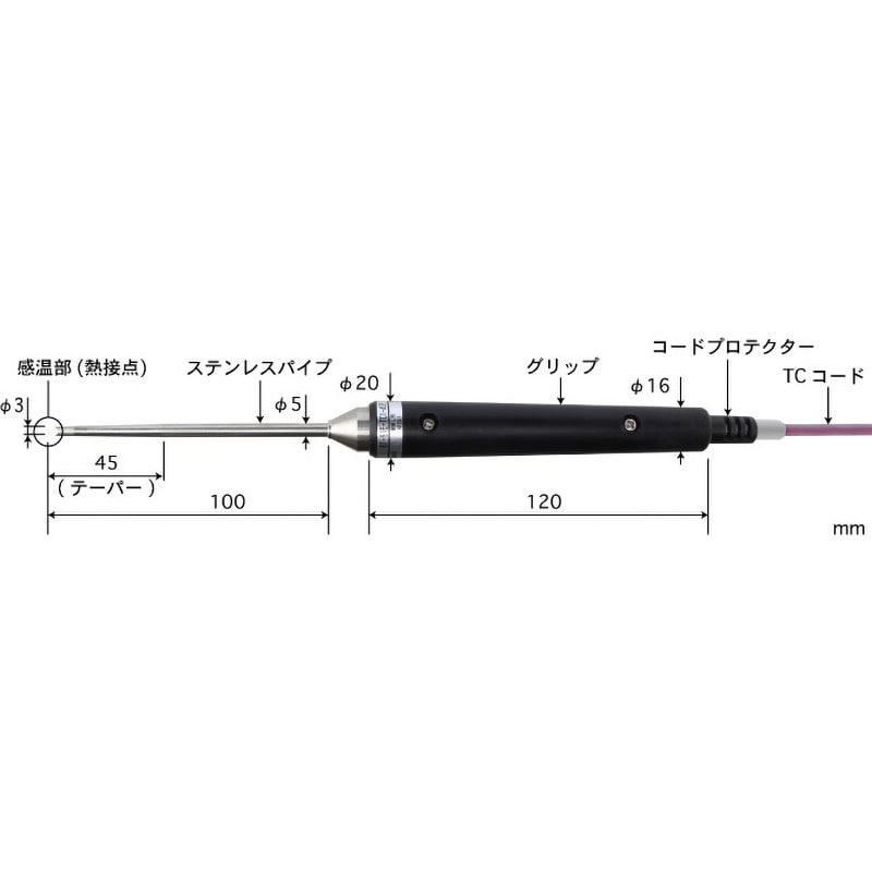 BT-92K-TC1-ASP 突刺し形温度センサ BTシリーズ 1本 安立計器 【通販
