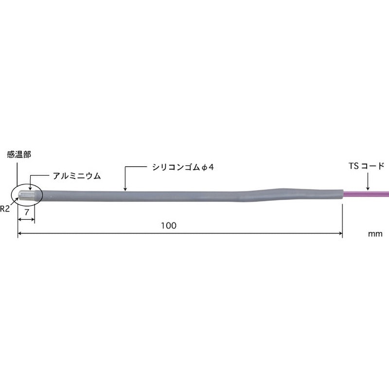 1601K-TS1-ASP 直腸用ソフトボディ形温度センサ Model 1601 安立計器 Kタイプ
