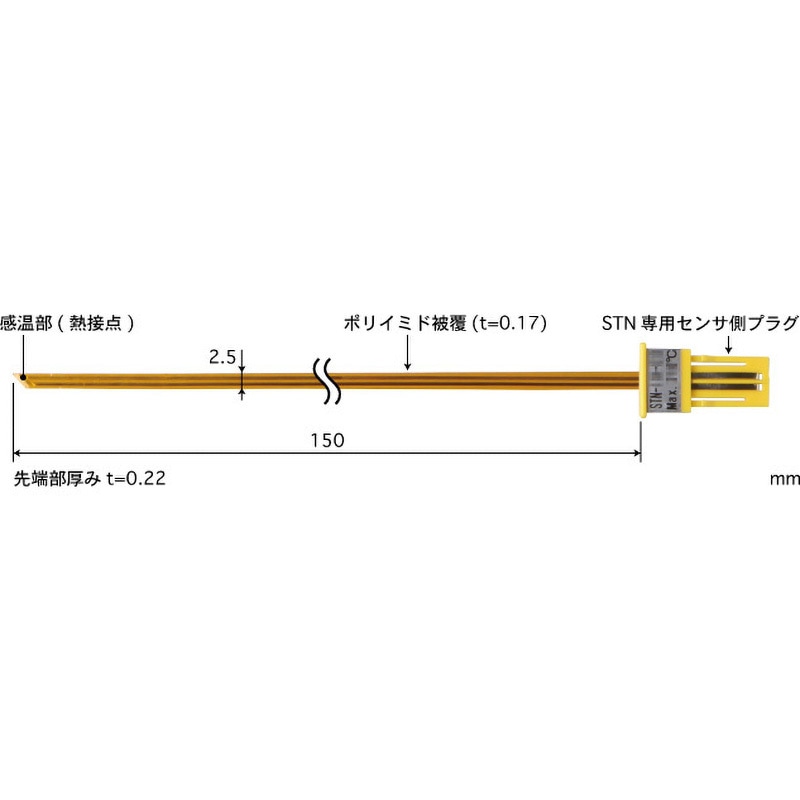 STN-34E-015【ISO書類一式付き】 テープ形多目的温度センサ 交換タイプ STNシリーズ 安立計器 付き Eタイプ  1本