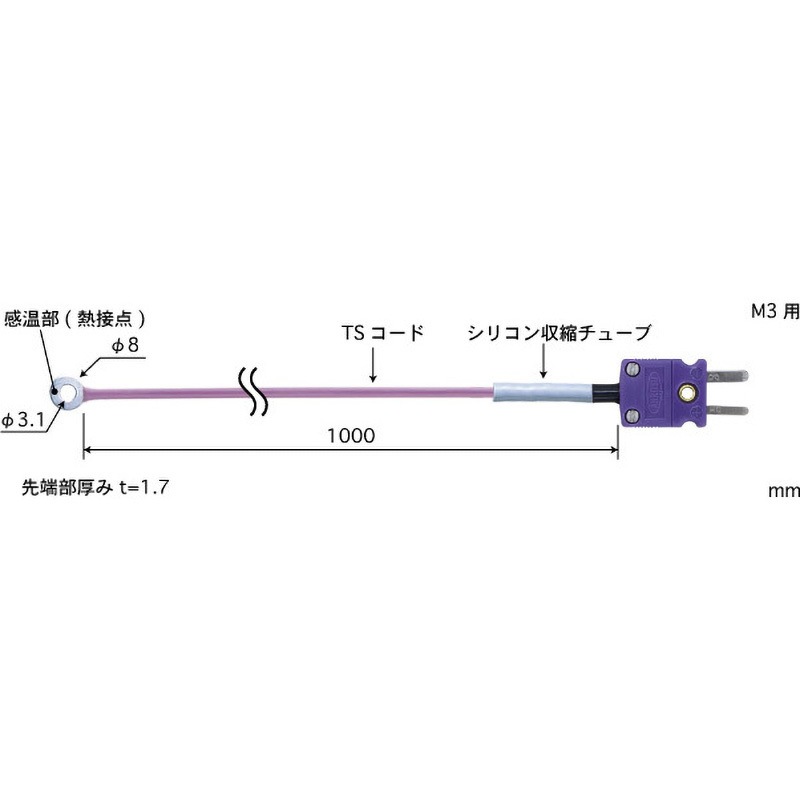 SC-31E-TS1-ANP【ISO書類一式付き】 ネジ止め温度センサ SCシリーズ 安立計器 付き Eタイプ