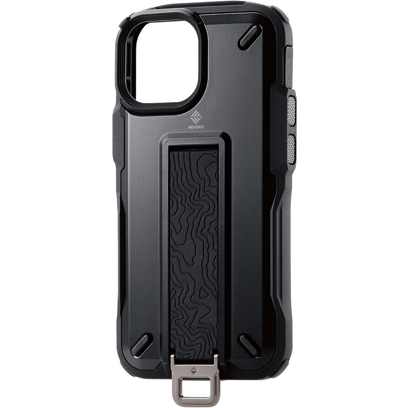 PM-A21ANESTTBK iPhone13 mini ケース カバー 耐衝撃 ホルダー付 NESTOUT Trekking ストラップホール付  1個 エレコム 【通販モノタロウ】