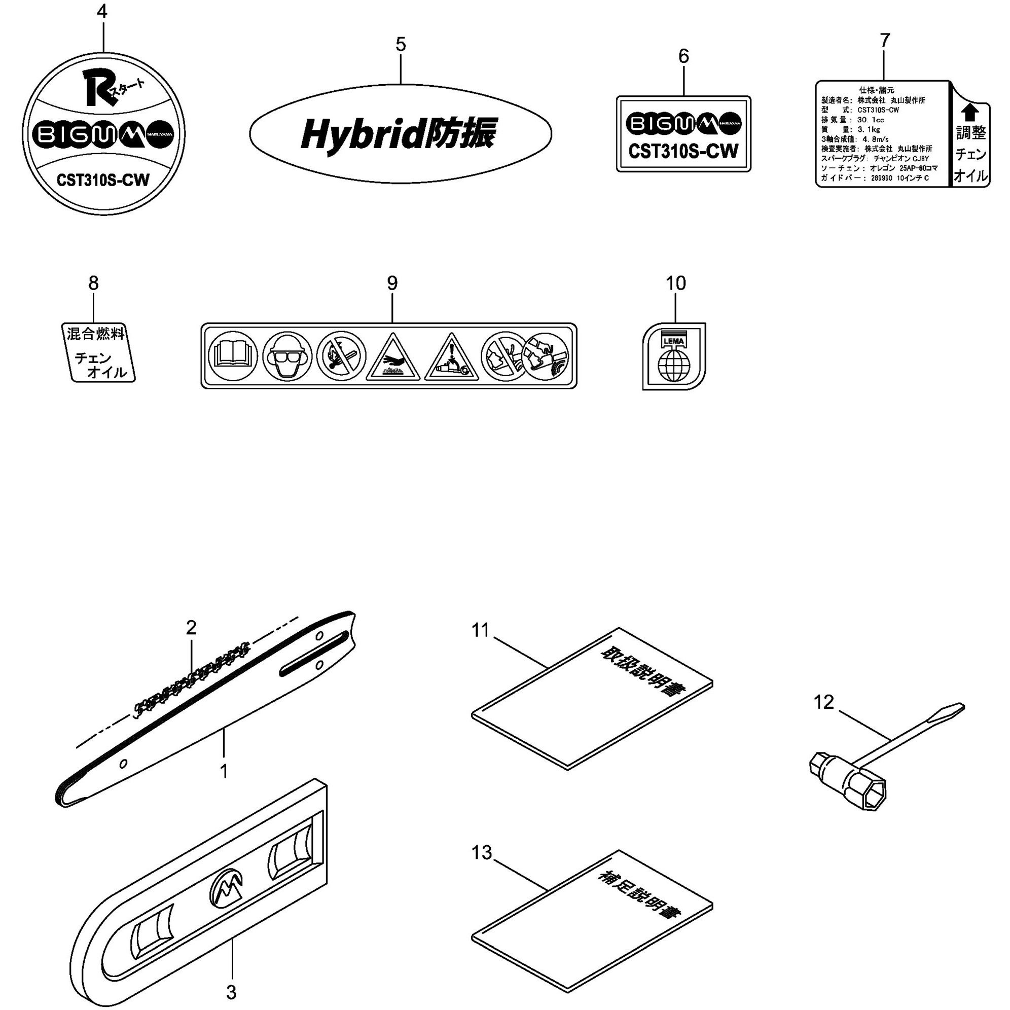 285731 コンビボックススパナ BIGM(丸山製作所) 図解No:No.4 規格13X19