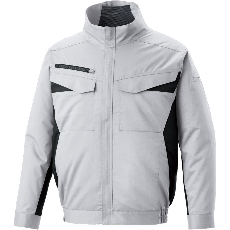 長袖ブルゾンシルバー空調風神服 XL 新品 フラットレギュラーファンバッテリー付 KF92651 空調風神服 長袖ブルゾン(服のみ)(KF92651) サンエス 6