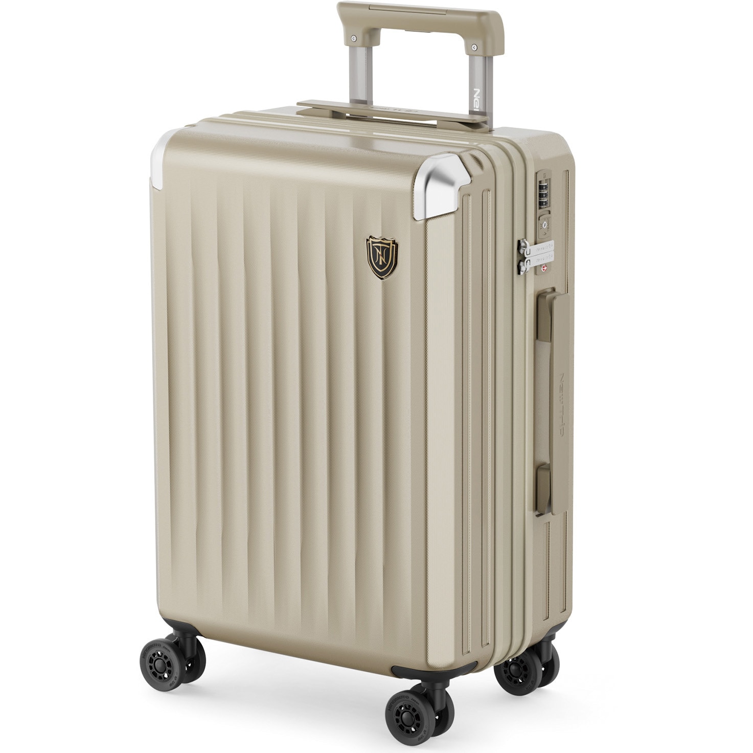 HINOMOTO日本製 1940年代ヴィンテージアルミスーツケース NT-XB0502 シャンパンゴールド L スーツケース 拡張機能・HINOMOTO超