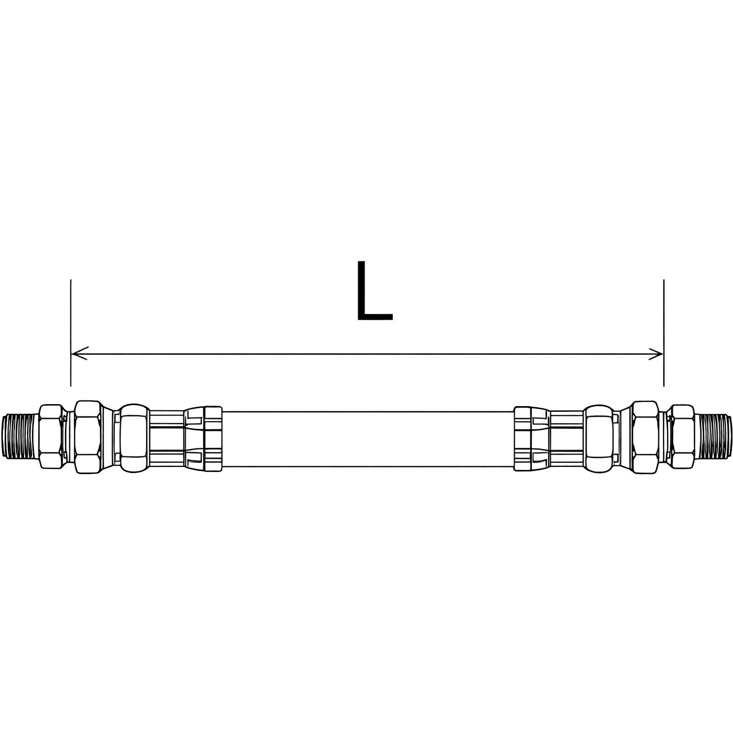 ST40-10 x 5000L 1013+1004=1004+1013 テフロンホース ST40-10 (両端 