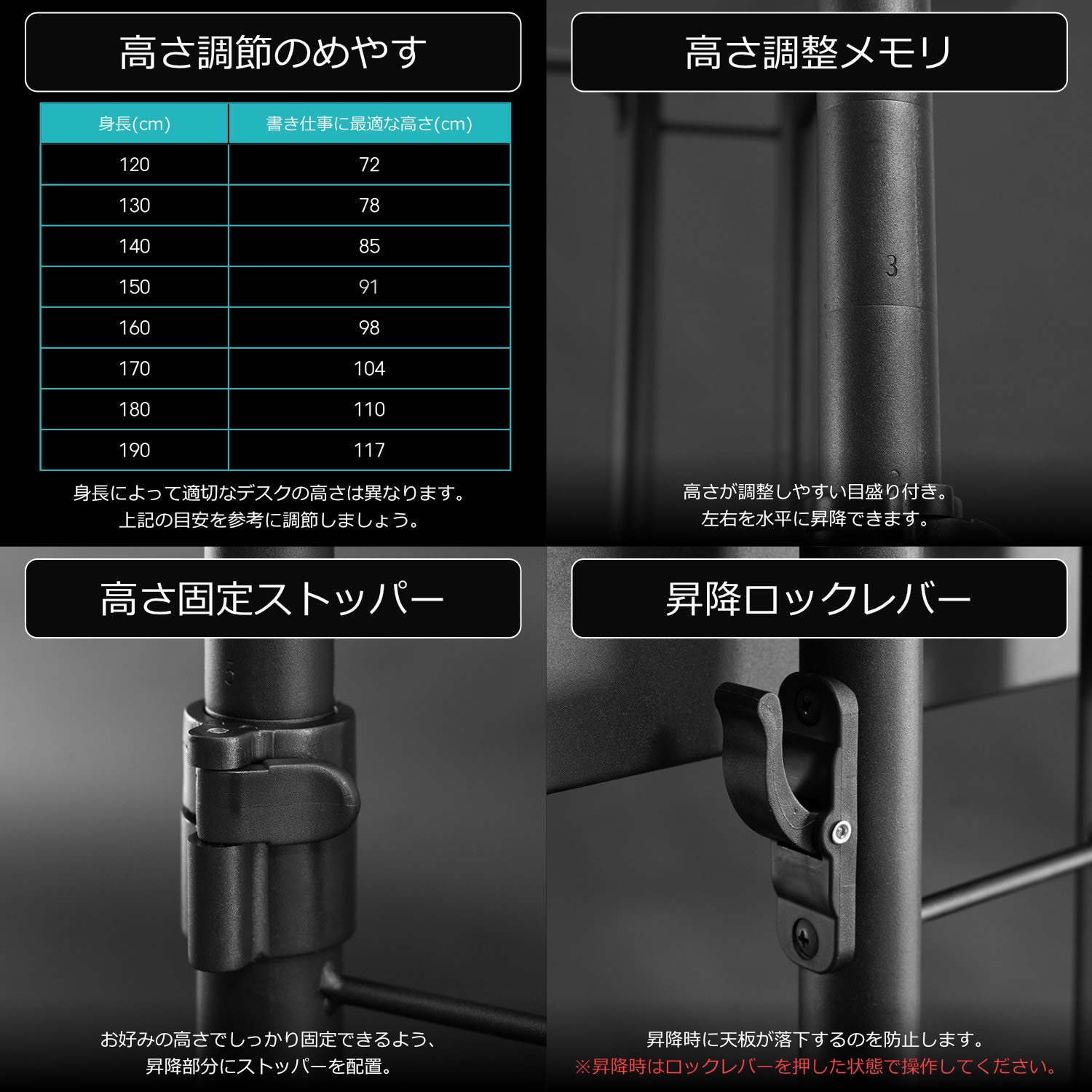 Bauhutte スクールスタンディングデスク　バウヒュッテ　BHD-600H bhd600hna-1.jpg