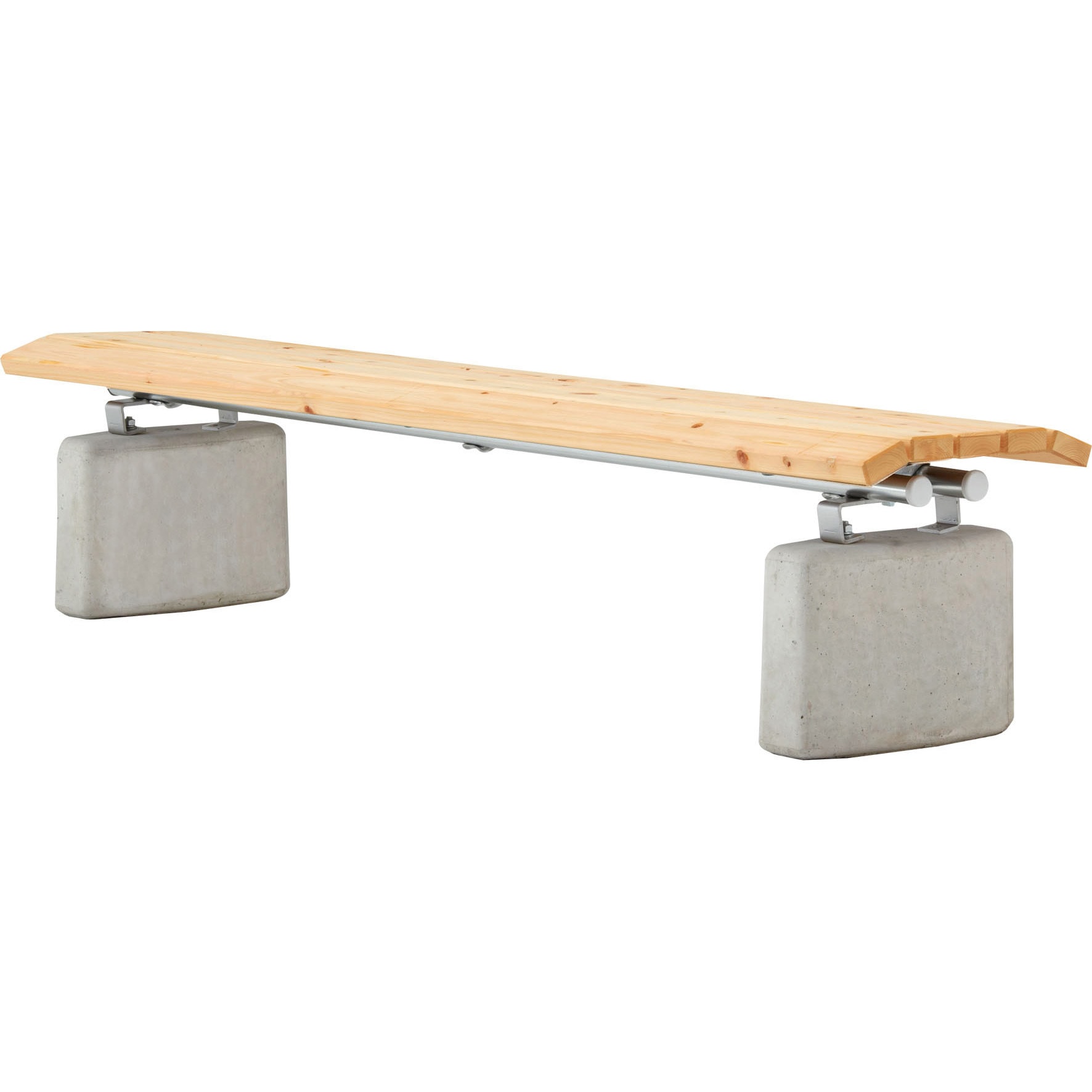 HD-1800BC ひのき材ベンチ HD-18シリーズ モリマーキンキ 背板なし コンクリート脚タイプ 梱包数3 奥行370mmラティス/デッキ/オーニング