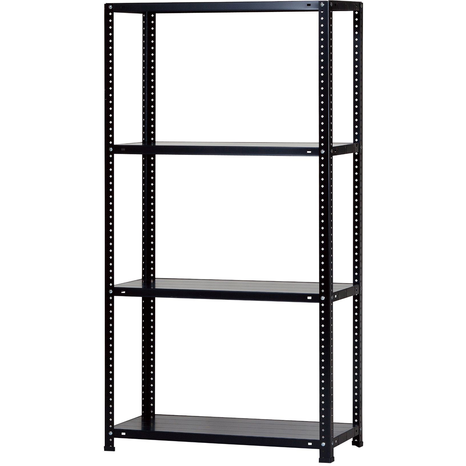 LST-34165 黒 LST 軽量スチールラック ダイソー 荷重70kg/段 黒色 4段