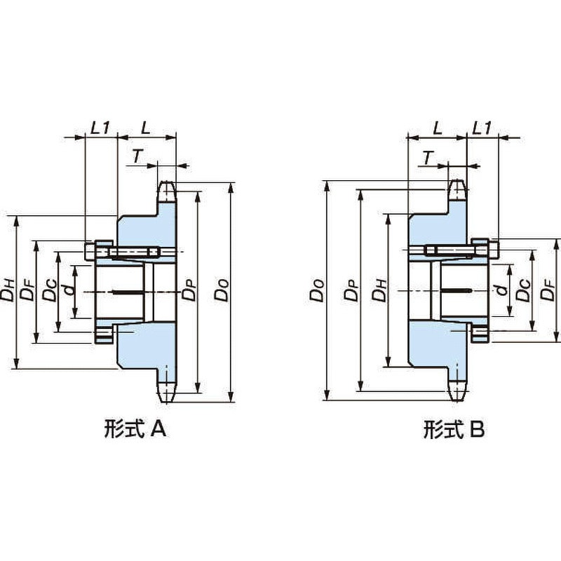 バイピッチチェーン用ロックスプロケット 椿本チエイン スプロケット